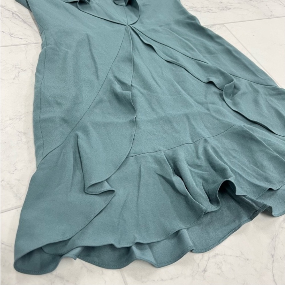 BCBGMAXAzria Ruffled Deep-V neckline Mini Dress NWT’s - Picture 3 of 3